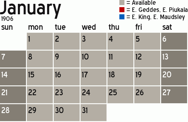 Missionary Dinner Calendar