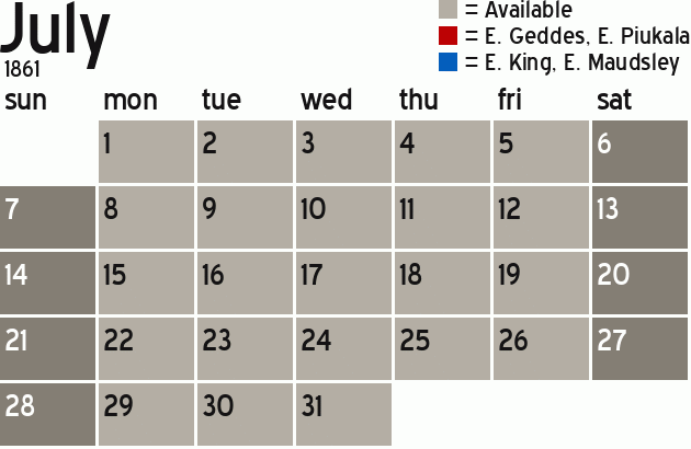 Missionary Dinner Calendar